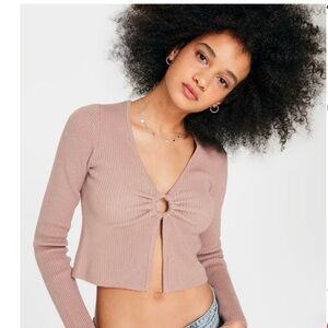 NWT Aeropostale Ribbed Keyhole Flyaway Sweater Size Medium